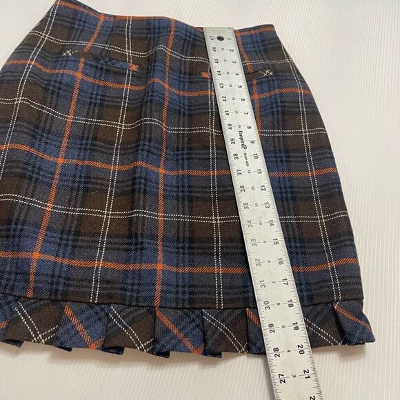 CAbi 742 Womens Chilly Chantilly Plaid Mini Skirt Size 6 Multicolor Fully Lined - Picture 3 of 6